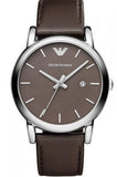 Emporio Armani Classic Quartz Brown Dial Brown Leather Strap Watch For Men - AR1729 Authentic Buy Shop Now