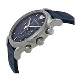 Emporio Armani Luigi Chronograph Blue Dial Black Leather Strap Watch For Men - AR1736 Authentic Buy Shop Now