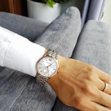 Emporio Armani Classic Silver Dial Two Tone Steel Strap Watch For Men - AR1839 Authentic Buy Shop Now