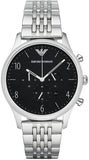 Emporio Armani Beta Chronograph Black Dial Steel Strap Watch For Men - AR1863 Authentic Buy Shop Now