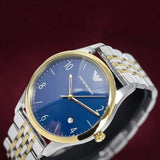 Emporio Armani Classic Quartz Blue Dial Two Tone Steel Strap Watch For Men - AR1868 Authentic Buy Shop Now