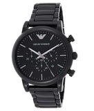 Emporio Armani Meccanico Skeleton Black Dial Black Steel Strap Watch For Men - AR60045 Authentic Buy Shop Now