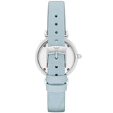 Emporio Armani Gianni T-Bar White Dial Blue Leather Strap Watch for Women - AR1928 Authentic Buy Shop Now