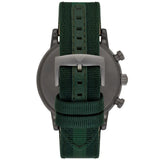 Emporio Armani Luigi XLarge Chronograph Green Dial Green Fabric Strap Watch for Men - AR1950 Authentic Buy Shop Now