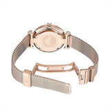 Emporio Armani Gianni T Bar Silver Dial Rose Gold Mesh Bracelet Watch For Women - AR1956 Authentic Buy Shop Now