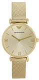 Emporio Armani Retro Gold Dial Gold Mesh Bracelet Watch For Women - AR1957 Authentic Buy Shop Now