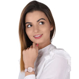 Emporio Armani Gianni T Bar Mother Of Pearl Pink Dial Pink Leather Strap Watch For Women - AR1958 Authentic Buy Shop Now