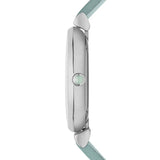 Emporio Armani Gianni T Bar Mother Of Pearl Blue Dial Blue Leather Strap Watch For Women - AR1959 Authentic Buy Shop Now