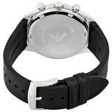 Emporio Armani Zeta Chronograph Black Dial Black Leather Strap Watch for Men - AR1975 Authentic Buy Shop Now