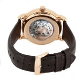 Emporio Armani Meccanico Silver Skeleton Dial Brown Leather Strap Watch For Men - AR1983 Authentic Buy Shop Now