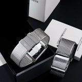 Emporio Armani Super Slim Quartz White Dial Silver Mesh Bracelet Watch For Women - AR2015 Authentic Buy Shop Now