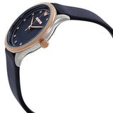 Emporio Armani Alpha XSmall Blue Dial Blue Leather Strap Watch for Women - AR2066 Authentic Buy Shop Now