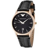 Emporio Armani Classic Black Dial Black Leather Strap Watch for Women - AR2445 Authentic Buy Shop Now