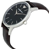 Emporio Armani Renato Large Black Dial Brown Leather Strap Watch for Men - AR2480 Authentic Buy Shop Now