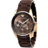 Emporio Armani Sport Chronograph Brown Dial Brown Stainless Steel Watch For Men - AR5890 Authentic Buy Shop Now