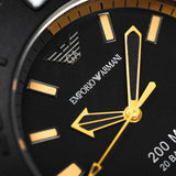 Emporio Armani Sportivo Quartz Black Dial Black Silicone Strap Watch For Men - AR5969 Authentic Buy Shop Now