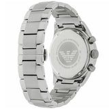 Emporio Armani Tazio Chronograph Black Dial Silver Steel Strap Watch for Men - AR5980 Authentic Buy Shop Now