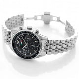 Emporio Armani Sportivo Chronograph Black Dial Silver Steel Strap Watch For Men - AR5984 Authentic Buy Shop Now
