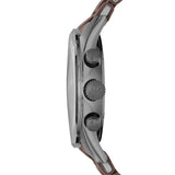 Emporio Armani Tazio Chronograph Black Dial Brown Silicone Strap Watch for Men - AR5990 Authentic Buy Shop Now