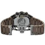 Emporio Armani Tazio Chronograph Black Dial Brown Silicone Strap Watch for Men - AR5990 Authentic Buy Shop Now