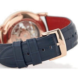 Emporio Armani Meccanico Silver Dial Blue Leather Strap Watch For Men - AR60009 Authentic Buy Shop Now
