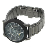 Emporio Armani Meccanico Automatic Black Dial Black Steel Strap Watch For Men - AR60010 Authentic Buy Shop Now