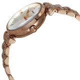 Emporio Armani Gianni T-Bar Silver Dial Rose Gold Steel Strap Watch For Women - AR60023 Authentic Buy Shop Now