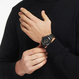 Emporio Armani Automatic Multifunction Black Dial Black Mesh Bracelet Watch For Men - AR60025 Authentic Buy Shop Now