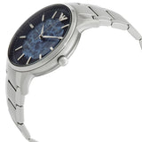 Emporio Armani Renato Automatic Blue Dial Silver Steel Strap Watch For Men - AR60037 Authentic Buy Shop Now
