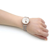 Emporio Armani Meccanico Automatic Mother of Pearl Dial Two Tone Steel Strap Watch For Women - AR60049 Authentic Buy Shop Now