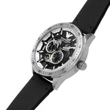 Emporio Armani Renato Chronograph Automatic Black Dial Black Leather Strap Watch For Men - AR60051 Authentic Buy Shop Now
