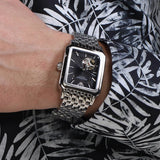 Emporio Armani Diego Automatic Black Dial Silver Steel Strap Watch For Men - AR60057 Authentic Buy Shop Now