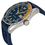 Emporio Armani Sportivo Chronograph Quartz Blue Dial Blue Rubber Strap Watch For Men - AR6045 Authentic Buy Shop Now