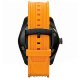Emporio Armani Sportivo Quartz Black Dial Orange Rubber Strap Watch For Men - AR6046 Authentic Buy Shop Now