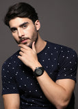 Emporio Armani Sportivo Chronograph Black Dial Black Leather Strap Watch for Men - AR6061 Authentic Buy Shop Now