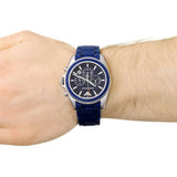 Emporio Armani Sigma Chronograph Blue Dial Blue Silicone Strap Watch for Men - AR6068 Authentic Buy Shop Now