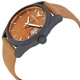 Emporio Armani Sportivo Analog Brown Dial Brown Leather Strap Watch For Men - AR6080 Authentic Buy Shop Now