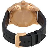 Emporio Armani Ruggero Chronograph Rose Gold Dial Black Leather Strap Watch for Men - AR6087 Authentic Buy Shop Now