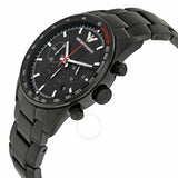 Emporio Armani Sigma Chronograph Black Dial Black Steel Strap Watch for Men - AR6094 Authentic Buy Shop Now