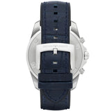 Emporio Armani Sportivo Chronograph Blue Dial Blue Leather Strap Watch For Men - AR6126 Authentic Buy Shop Now