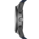 Emporio Armani Sportivo Chronograph Blue Dial Blue Leather Strap Watch For Men - AR6126 Authentic Buy Shop Now