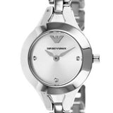 Emporio Armani Quartz Silver Dial Silver Steel Strap Watch For Women - AR7361 Authentic Buy Shop Now