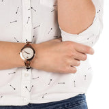 Emporio Armani Chiara Silver Dial Brown Leather Strap Watch for Women - AR7431 Authentic Buy Shop Now