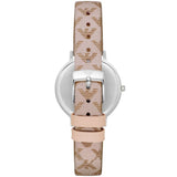 Emporio Armani Classic White Dial Beige Leather Strap Watch For Women - AR11008 Authentic Buy Shop Now