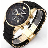 Emporio Armani Sportivo Quartz Black Dial Black Steel Strap Watch For Men - AR8023 Authentic Buy Shop Now