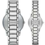 Emporio Armani Quartz White Dial Silver Steel Strap Watch For Men - AR90000 Authentic Buy Shop Now