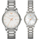 Emporio Armani Quartz White Dial Silver Steel Strap Watch For Men - AR90000 Authentic Buy Shop Now