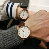 Emporio Armani Analog White Dial Brown Leather Strap Watch For Men - AR9042 Authentic Buy Shop Now