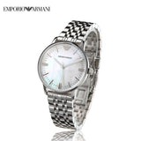 Emporio Armani Classic Quartz Mother of Pearl Dial Silver Steel Strap Watch For Women - AR1602 Authentic Buy Shop Now