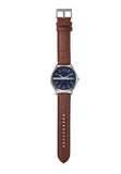 Armani Exchange Hampton Chronograph Blue Dial Brown Leather Strap Watch For Men - AX2133 Authentic Buy Shop Now